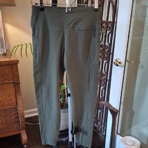 Olive Green High-Waisted Leggings